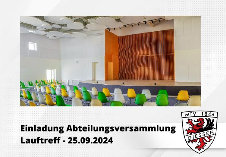 Einladung zur Abteilungsversammlung des Lauftreffs - 25.09.2024